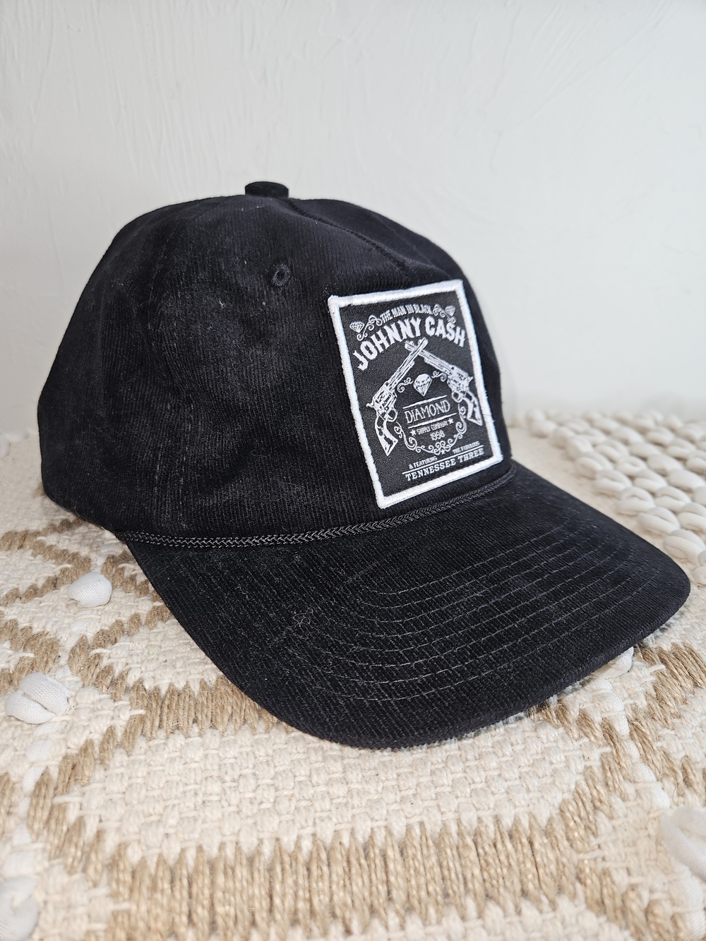Johnny Cash Snapback Diamond Supply Co. Black White Baseball Cap Trucker Hat